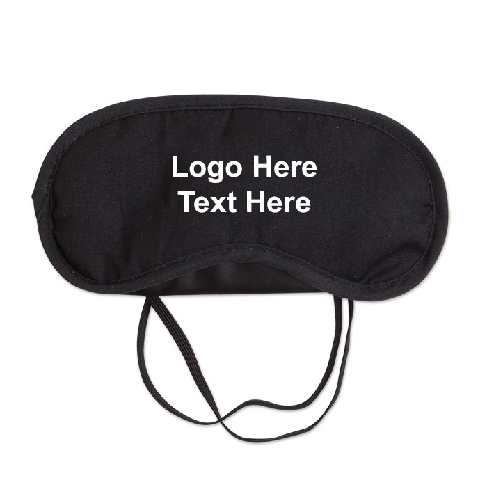 Custom Printed Black Sleeping Masks