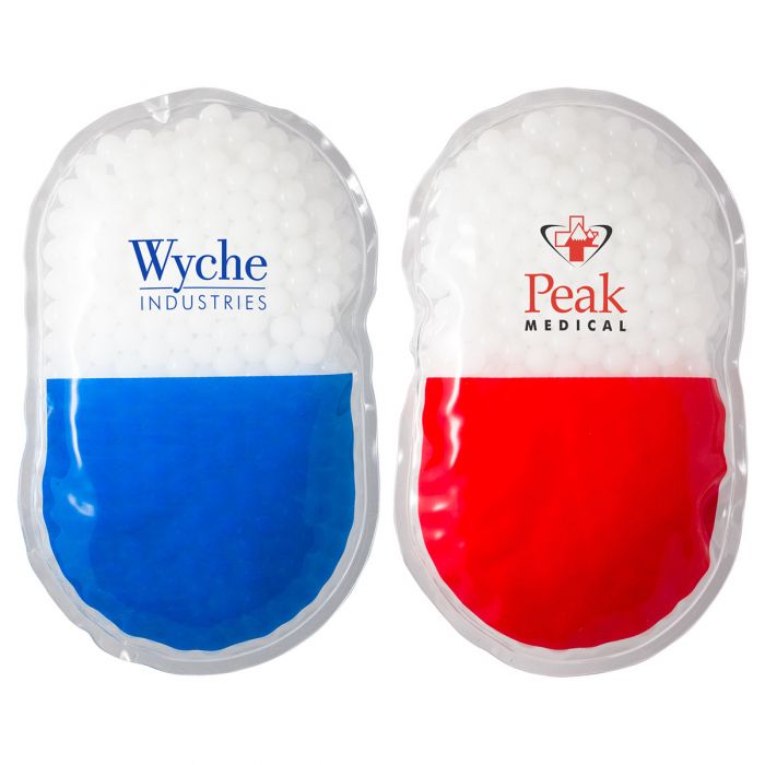 Custom Printed Capsule Shaped Hot and Cold Packs