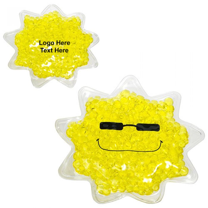 Custom Printed Cool Sun Shape Hot / Cold Packs