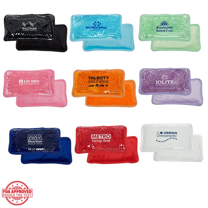Custom Printed Plush Mini Rectangular Hot and Cold Gel Packs