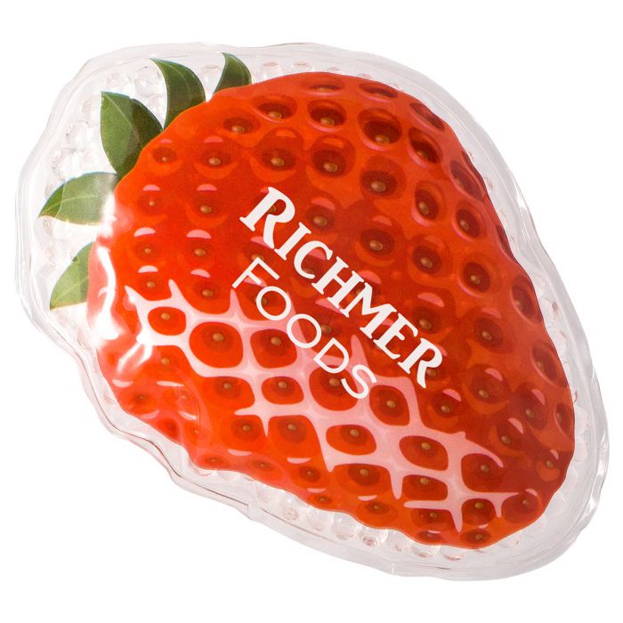 Custom Printed Strawberry Shaped Gel Hot and Cold Packs