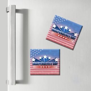 3.5x4 ized Independence Day Magnets 20 Mil Square corners