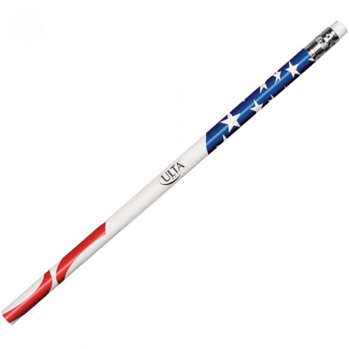 7.5 Inch Customized Patriotic Foil Pencils