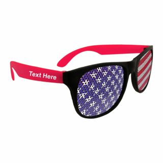 American Flag Neon Billboard Sunglasses