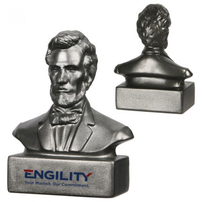 Custom Printed Abraham Lincoln Bust Stress Relievers