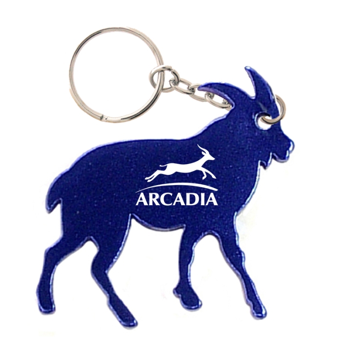 Custom Printed Goat Shape Bottle Opener Keychains