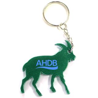 Printed Goat Shape Bottle Opener Keychains