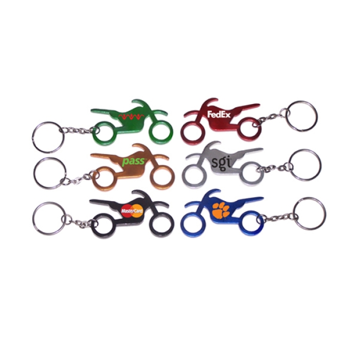 Personalized Motorcycle Shape Bottle Opener Keychains