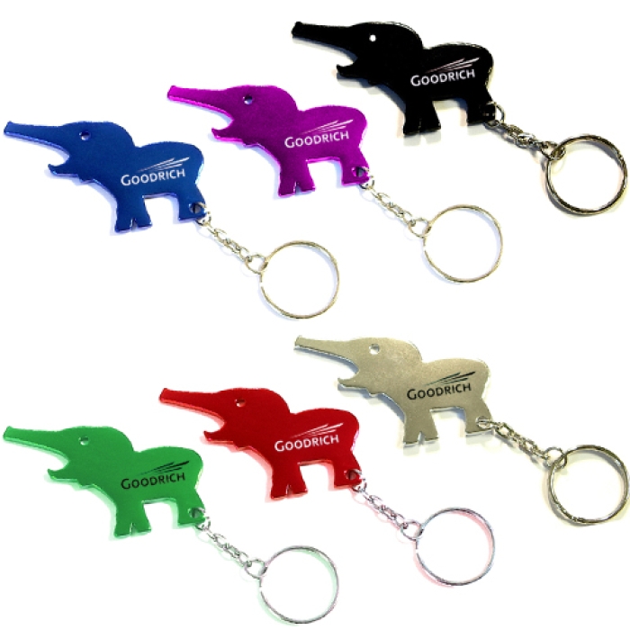 Custom Elephant Shape Metal Bottle Opener with Key Holder
