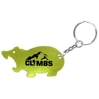 Printed Hippo Shape Bottle Opener Keychains