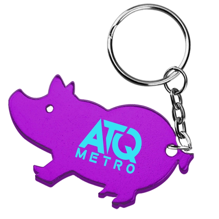 Custom Jumbo Size Pig Shape Bottle Opener Keychains