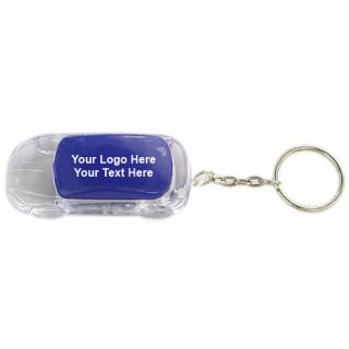 Printed Car Shape LED Flashlight Keychains