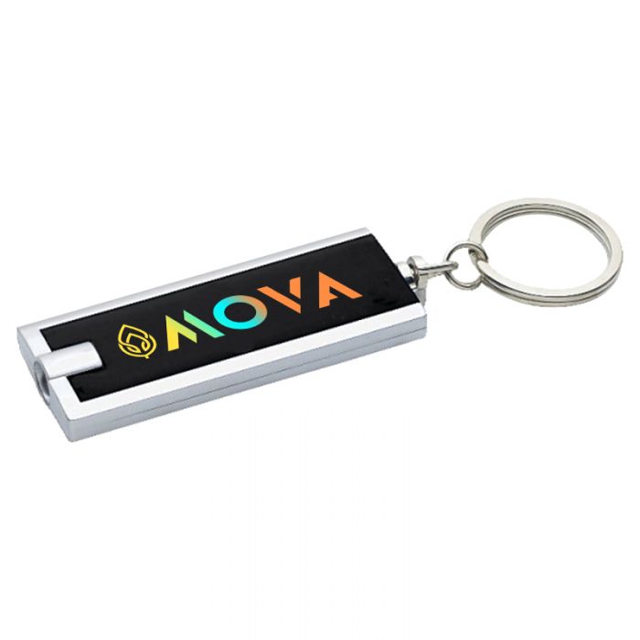 Custom Printed Rectangular Flashlight Keychains