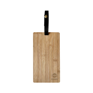 Bamboo Cutting Board with Leatherette Straps