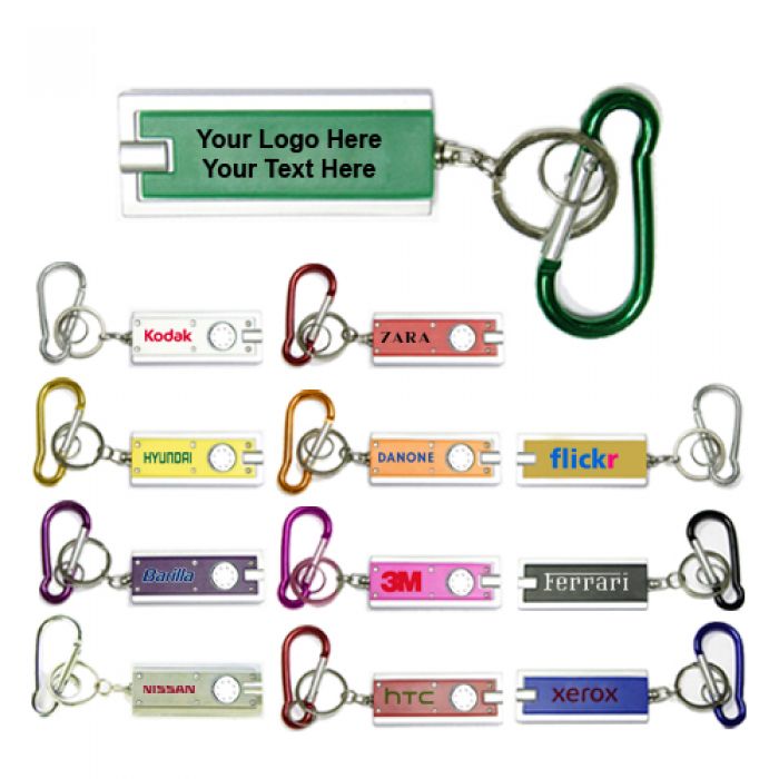Customized Flashlight Keychain with Carabiner