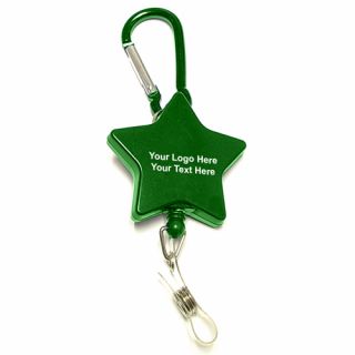 Star Shape Retractable Badge Holders with Carabiner