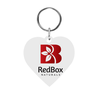 Printed Acrylic Heart Shaped Key Tags