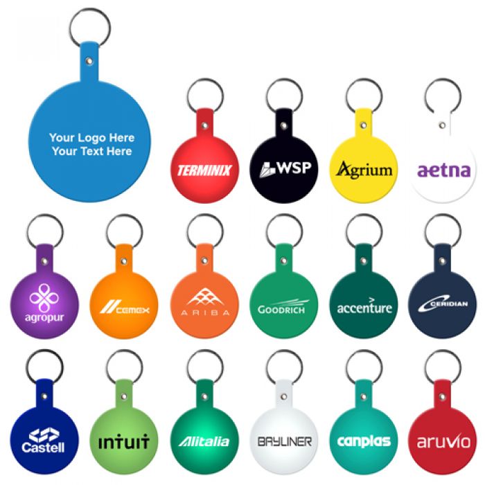 Custom Printed Circle Flexible Key-Tags