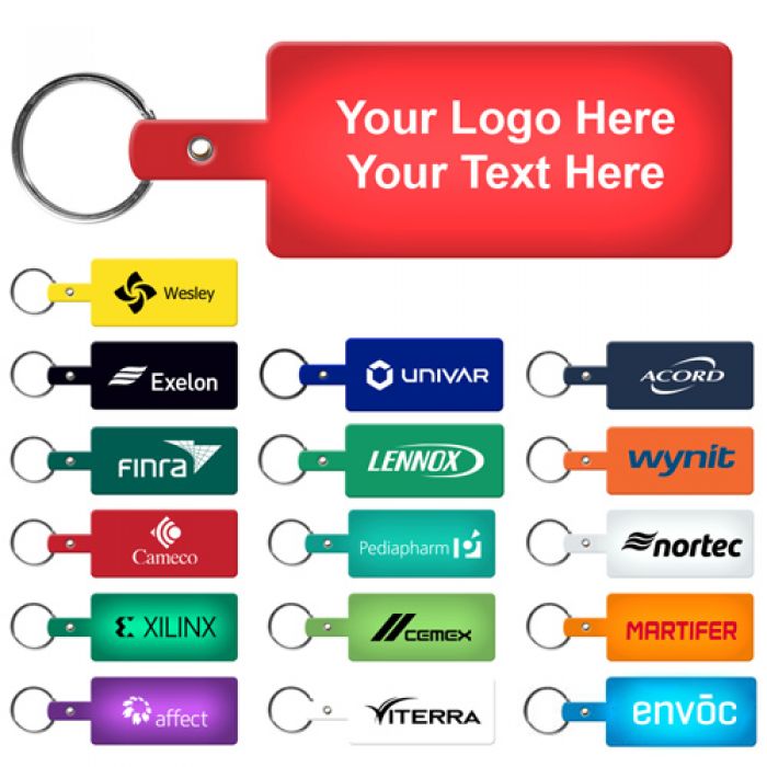Custom Printed Rectangle Shaped Flexible Key-Tags