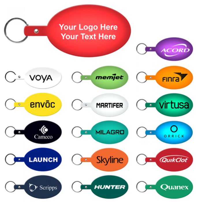 Customized Oval Shaped Flexible Key-Tags
