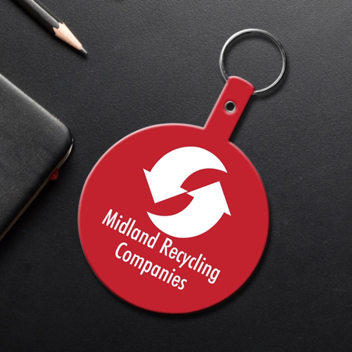 Personalized Large Circle Shaped Flexible Key Tags