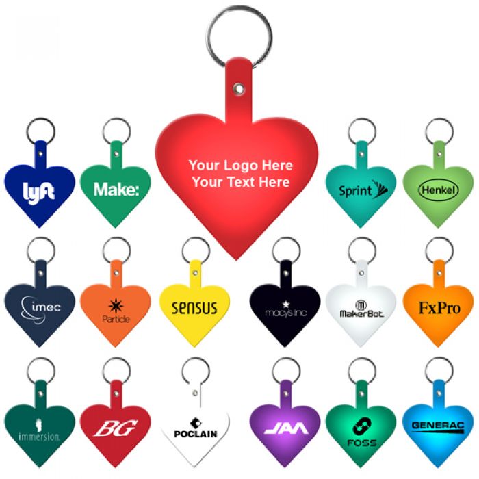 Promotional Heart Shaped Flexible Key Tags