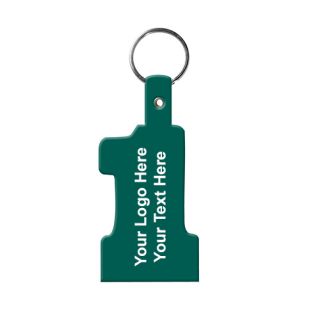 Number 1 Shaped Flexible Key-Tags
