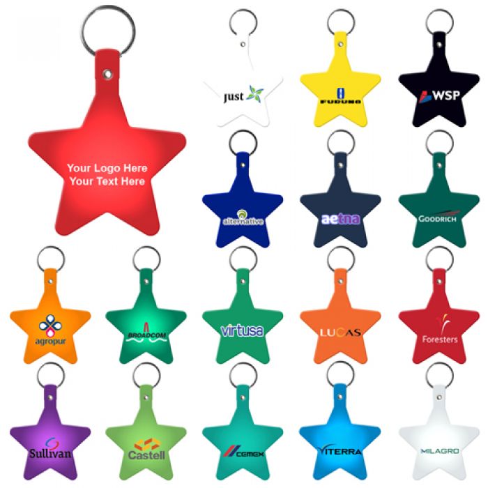 Promotional Star Shaped Flexible Key-Tags