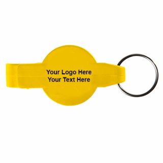 Round Beverage Wrench Bottle Opener Key Chains - 8 Colors