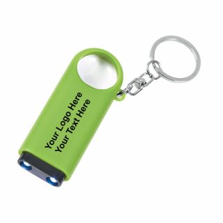 ized Magnifier And LED Light Key Chains