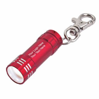 ized Mini Aluminum LED Flashlight w/ Key Clip
