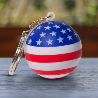 Printed Patriotic Stress Ball Key Chains