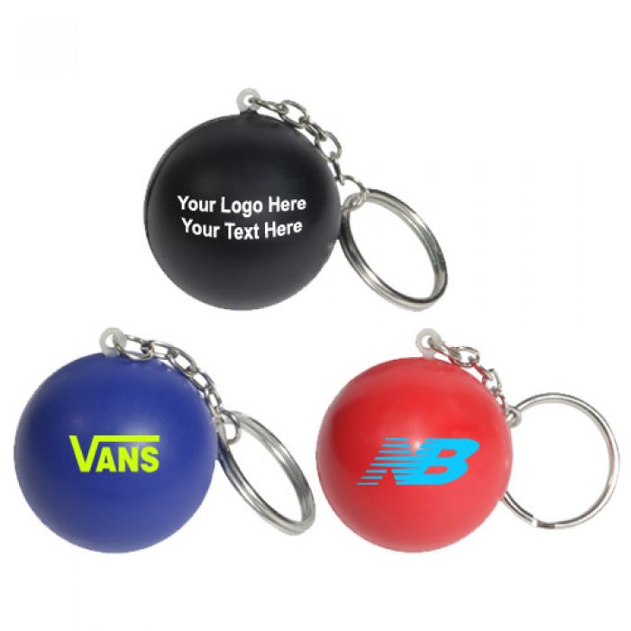 Custom Printed Stress Ball Key Chains