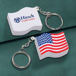 Printed US Flag Key Chains