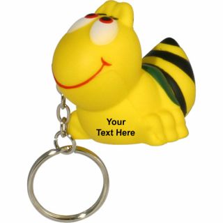 ized Bee Shaped Stress Ball Keychains