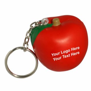 Apple Stress Ball Keychains
