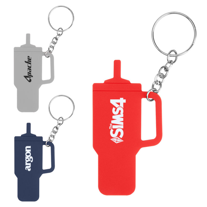 Custom Intrepid Tumbler Shaped Silicone Key Rings