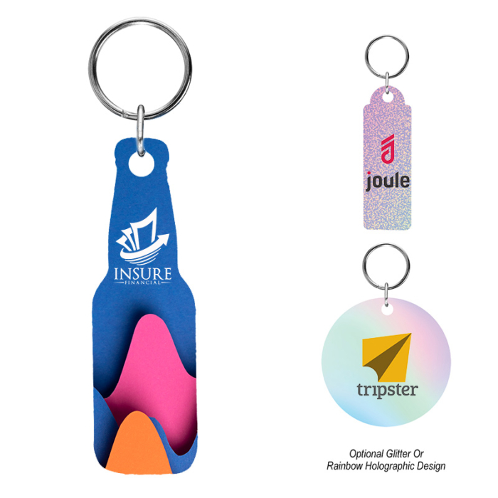 Imprinted 3 Inch Custom Shaped Acrylic Key tags