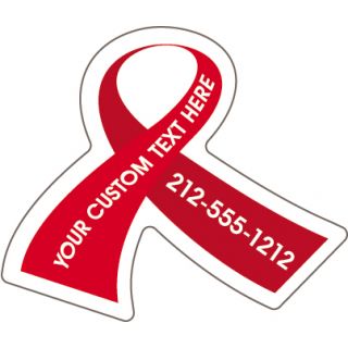 2.6875x2.25 ized Ribbon Shape Awareness Full Color Magnets