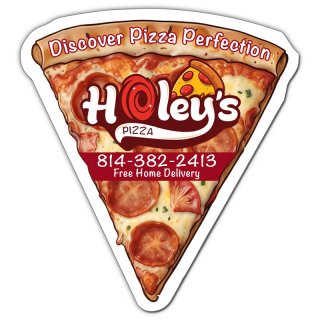 2.49x2.7 ized Pizza Slice Shape Magnets 20 Mil