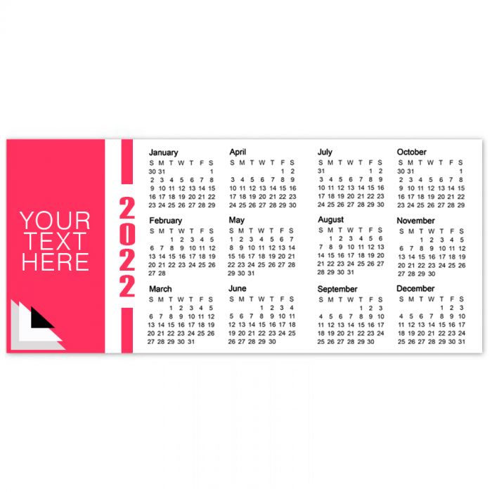 2x4.5 Mini Refrigerator Calendar Magnets 20 Mil