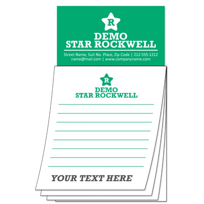 3.5 x 6.25 Logo Imprinted Magna-Pad 25 Sheets