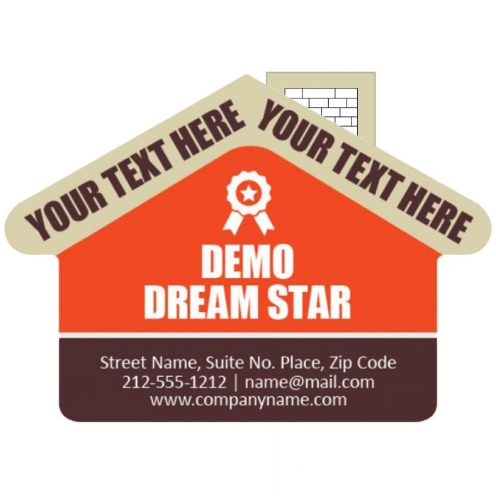 3.5x2.5 Customized House Shape Magnets 20 Mil