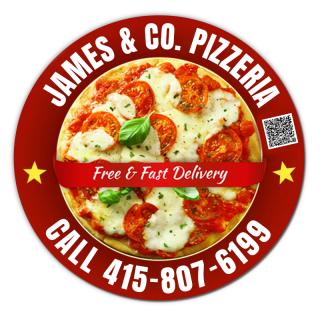 3 Inch Circle Shaped Pizza Magnets 20 Mil