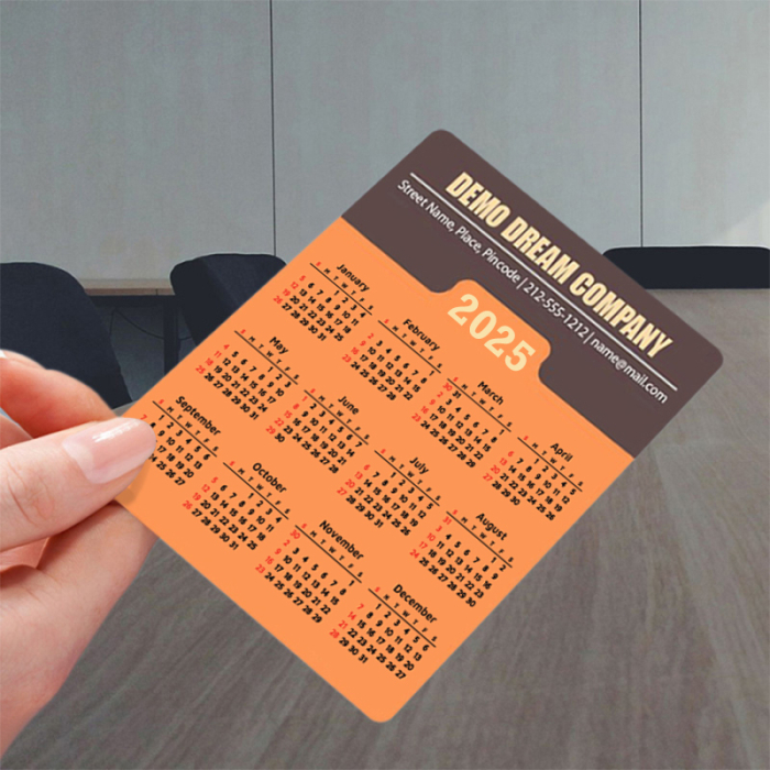3.5x4 Custom Printed Calendar Magnets 20 Mil Round Corner