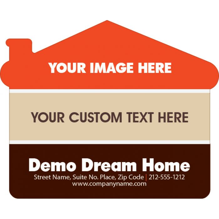 4.25x3.5 Personalized House Shape Magnets 20 Mil