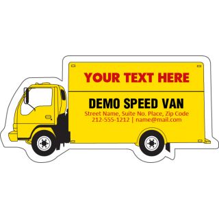 ized 4.5x2.25 Delivery Truck Shape Magnet 20 Mil