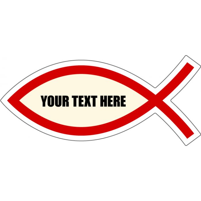 4.82x2.17 Promotional Christian Fish Shape Full Color Magnets