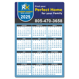 5.25x8 Refrigerator Calendar Magnets 20 Mil