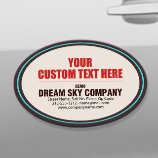 6.5x4.25 Inch Oval Shape Outdoor Safe Car Magnets 30 Mil